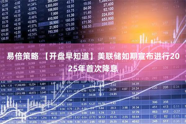 易倍策略 【开盘早知道】美联储如期宣布进行2025年首次降息
